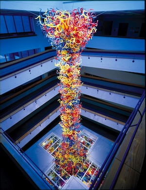 Chihuly glass tower at Indianapolis Children's Museum
